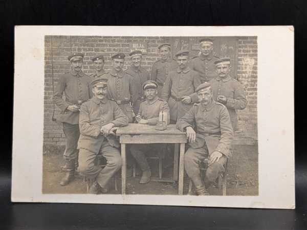 AK Ansichtskarte Postkarte Feldpost B.F.L.A.1. Hubertus Regiment Kompanie Soldat