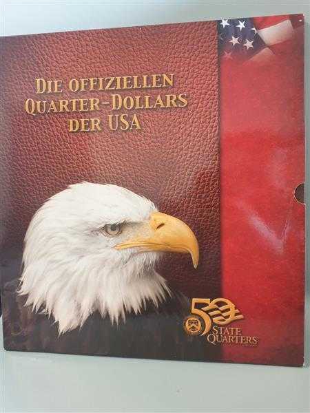 50x Münze Münzalbum Die Offiziellen Quarter Dollars der USA 24 Karat Veredelung