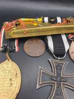 5er Ordensspange Feldspange Eiserne Kreuz Kyffhäuser Friedrich August Medaille