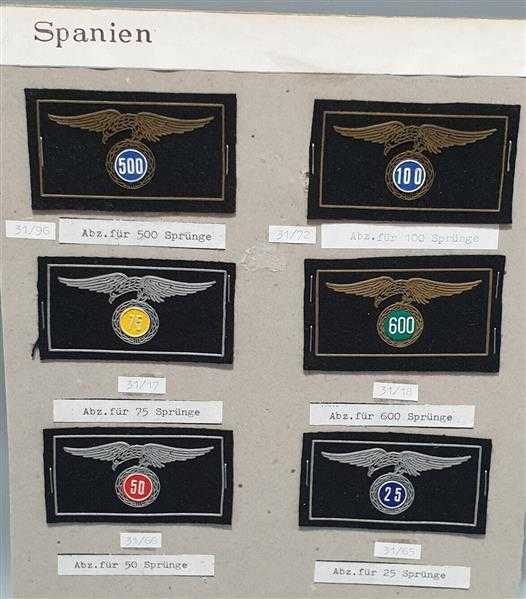 6x Stoffabzeichen Patch Spanien España Abzeichen Sprünge Fallschirmjäger Militär