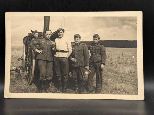 AK Ansichtskarte Postkarte Feldpost Wehrmacht Gulaschkanone Soldaten Uniform