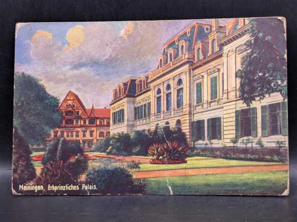 AK Ansichtskarte Postkarte Feldpost Meiningen Erbprinzliches Palais 1917