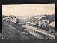 Ansichtskarte Postkarte Feldpost Fichtelgebirge Bahnhof Bischofsgrün Eisenbahn