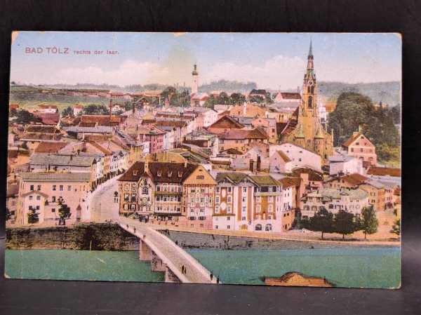 AK Ansichtskarte Postkarte Feldpost Bad Tölz rechts der Isar Farbe