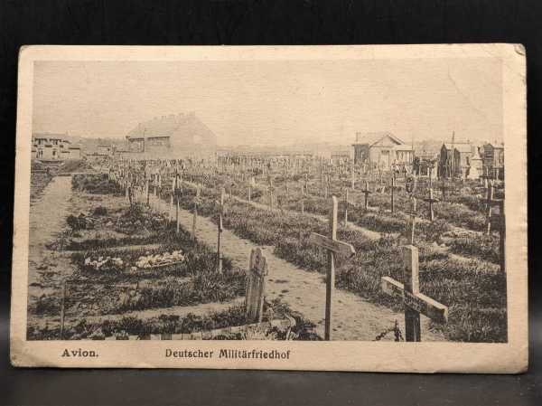 AK Ansichtskarte Postkarte Feldpost Avion Deutscher Militärfriedhof 1916