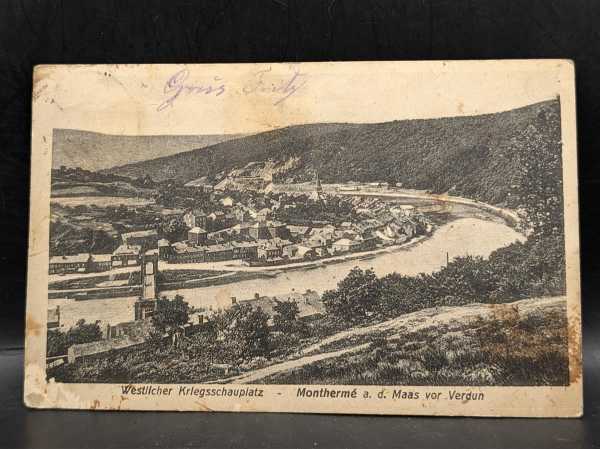 AK Ansichtskarte Postkarte Feldpost Montherme Maas vor Verdun 1916