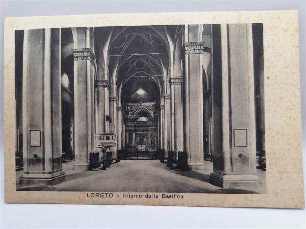 AK Ansichtskarte Postkarte Feldpost Loreto Interno della Basilica