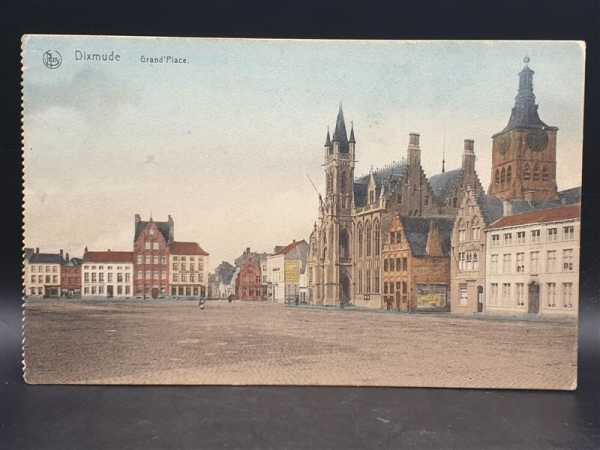 Ak Ansichtskarte Postkarte Feldpost Dixmude Belgien Westflandern Grand Place