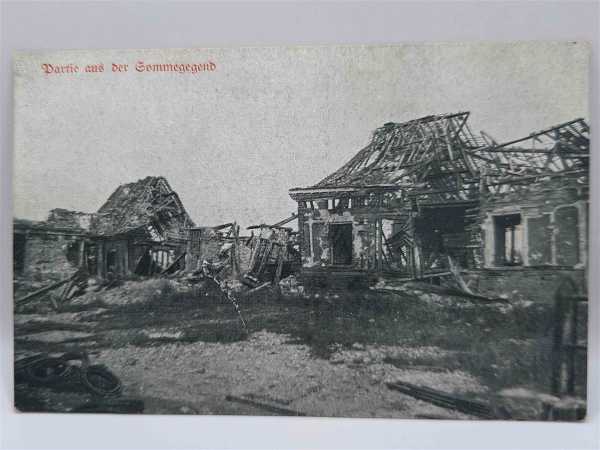 AK Ansichtskarte Postkarte Feldpost Partie aus der Sommegegend