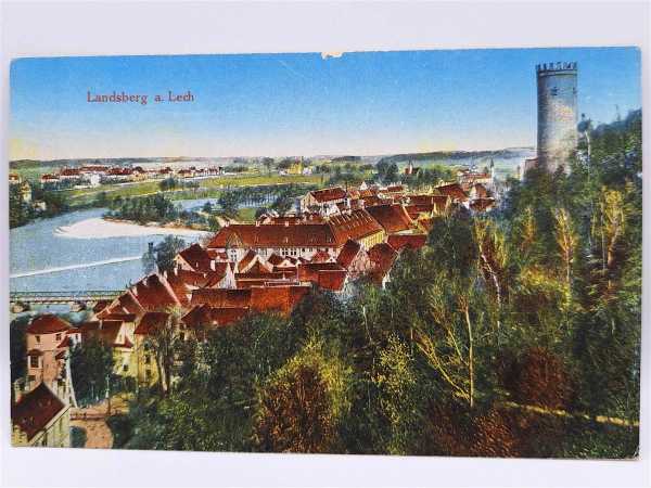 AK Ansichtskarte Postkarte Feldpost Landsberg a. Lech 1921