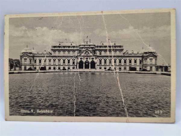 AK Ansichtskarte Postkarte Feldpost Wien Belvedere 1941