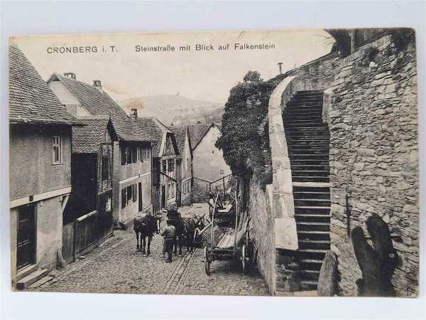 AK Ansichtskarte Postkarte Feldpost Cronberg Steinstraße Falkenstein