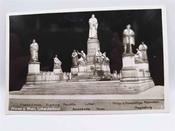 AK Ansichtskarte Postkarte Feldpost Worms Rhein Lutherdenkmal Augsburg Reuchlin