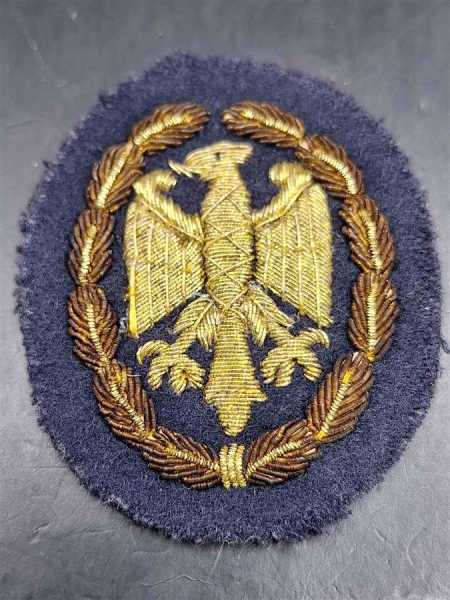 Bundesmarine Bundeswehr Marine Leistungsabzeichen Gold handgestickt BW Alte Vari