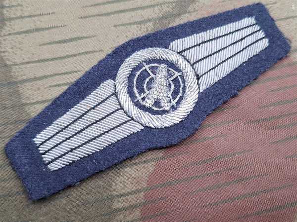 Bundeswehr Patch Tätigkeitsabzeichen Radarleitpersonal  Gestickt Silber Luftwaffe