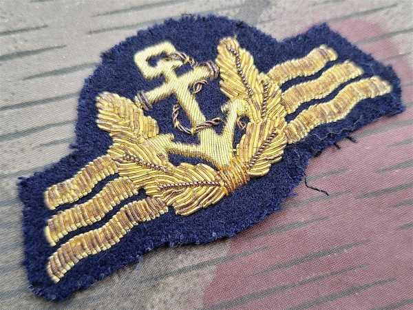 Bundeswehr Patch Stoffabzeichen Bundesmarine Seefahrendes Personal Gold