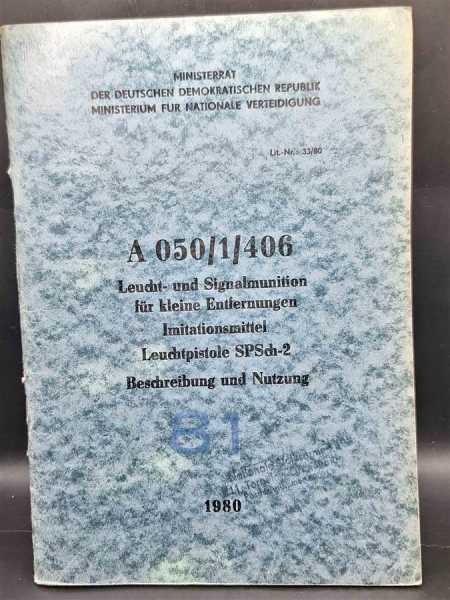 DDR NVA Dienstvorschrift Leucht und Signalmunition Imitationsmittel SpSch-2 1980