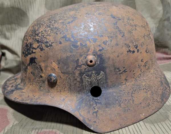 M40 Stahlhelm Kriegsmarine Steelhelmet mit Innenleben Punzen