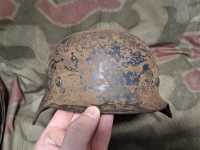 M40 Stahlhelm Kriegsmarine Steelhelmet mit Innenleben Punzen