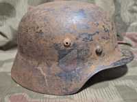 M40 Stahlhelm Kriegsmarine Steelhelmet mit Innenleben Punzen