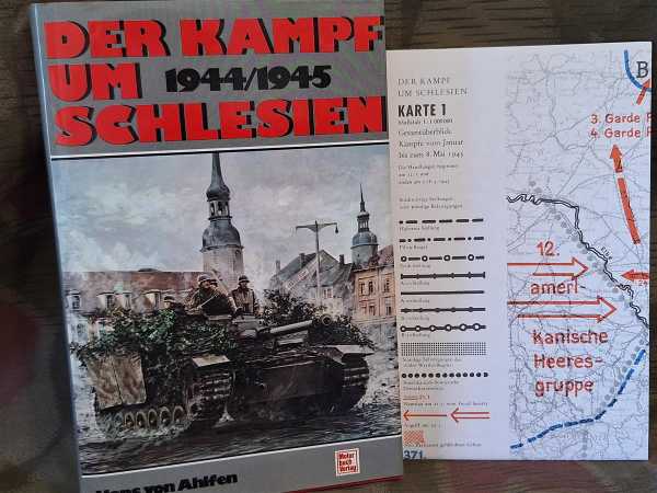 Der Kampf um Schlesien 1944-1945 Ahlfen Mit Karte Divisions Geschichte Militaria