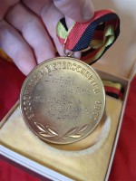 Eisschiessmeisterschaften 1967 Goldmedaille Eisstockschießen DDR BSG Zittau