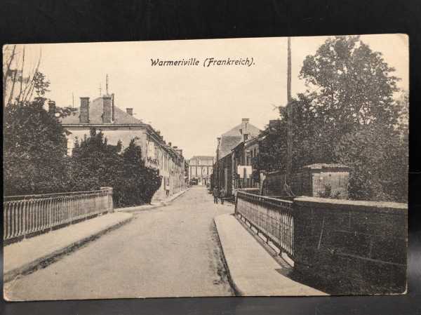 AK Ansichtskarte Postkarte Feldpost Warmeriville Frankreich France Straße