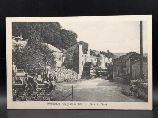 AK Ansichtskarte Postkarte Feldpost Westlicher Kriegsschauplatz Dun A. Maas