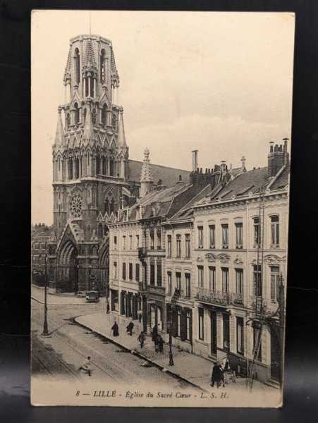 AK Ansichtskarte Postkarte Feldpost 8 Lille Eglise du Sacre Caeur L.S.H.