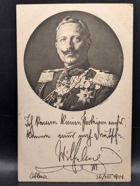 AK Ansichtskarte Postkarte Feldpost Kaiser Wilhelm Viele Orden Ordensspange