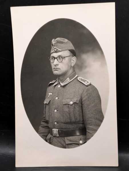 AK Ansichtskarte Postkarte Feldpost Foto Gute Aufnahme Uniform Koppel Heer 2.WK