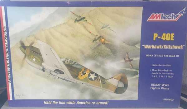 AMtech 484602 P-40E Warhawk Kittyhawk Modellbausatz USA Flugzeug Militaria 1:48