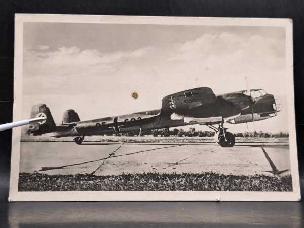 AK Ansichtskarte Postkarte Feldpost Foto Unsere Luftwaffe Jagdflugzeug Bomber