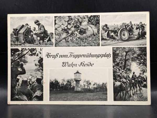 AK Ansichtskarte Postkarte Feldpost Foto Gruss vom Truppenübungsplatz Wahn-Heide