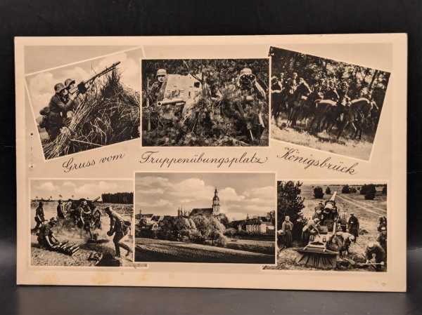 Ansichtskarte Postkarte Feldpost Foto Gruss vom Truppenübungsplatz Königsbrück