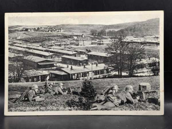 AK Ansichtskarte Postkarte Feldpost Foto Wehrmacht Truppenübungsplatz Münsingen