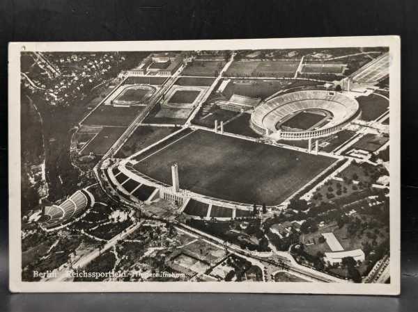 AK Ansichtskarte Postkarte Feldpost Foto Reichssportfeld Fliegeraufnahme