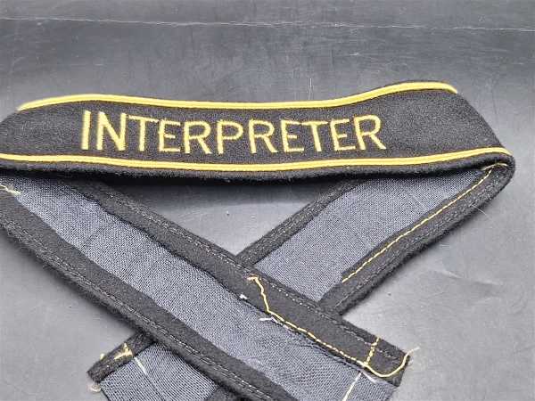 Interpreter Dolmetscher Polizei Ordnungspolizei Grenzschutz BRD DDR Uniformteil