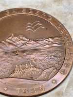 Erster Alpiner Gaisberg Segelflug 1935 Medaille Etui 3er Segelfliegerabzeichen