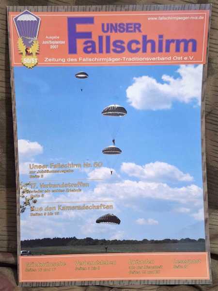 Unser Fallschirm Zeitung Fallschirmjäger Traditionsverband Ost DDR 50/51 NVA