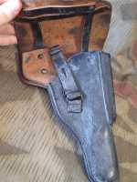 Pistolentasche Bundeswehr Original P1 P38 Kaliber Holster Leder Walther 9mm 2