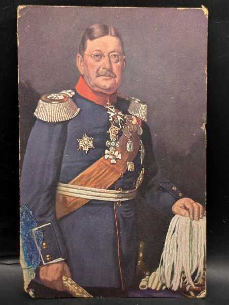 Ansichtskarte Postkarte Feldpost Generalfeldmarschall v.d. Goltz Marschallstab