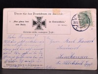 AK Ansichtskarte Postkarte Feldpost Lützows Wilde Verwegene Jagd Eiserne Kreuz