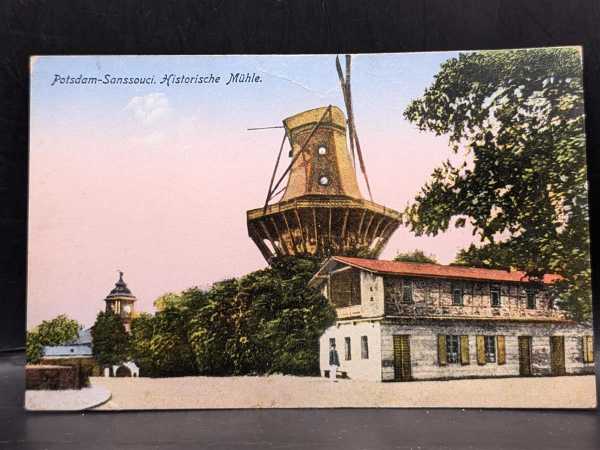 AK Ansichtskarte Postkarte Feldpost Potsdam-Sanssouci Historische Mühle