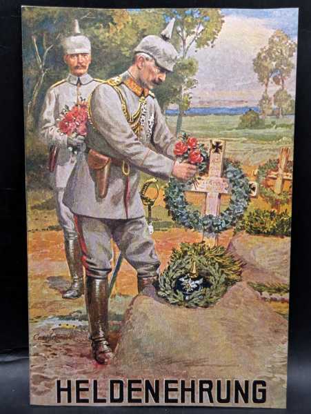 AK Ansichtskarte Postkarte Feldpost Pistolentasche Kaiser Wilhelm Heldenehrung