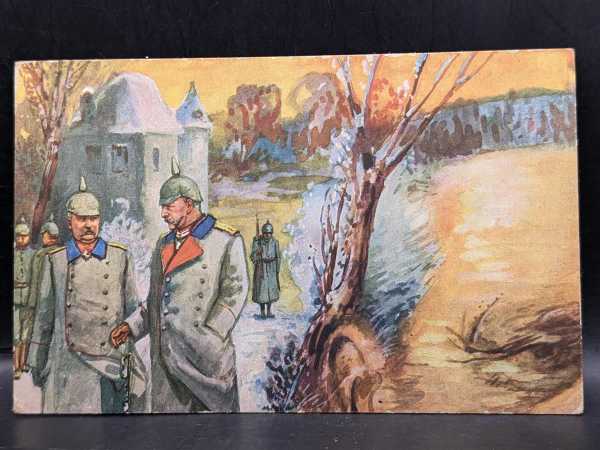 AK Ansichtskarte Postkarte Feldpost Das Hindenburg Geheimnis Winterschlacht