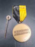 Hochwasser Sachsen-Anhalt 2002 Medaille Elbehochwasser Bundeswehr THW BGS +Nadel