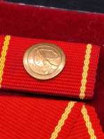 DDR NVA Medaille Für 25 Jahre Treue Dienste Kampfgruppe IS Spange Auflage Gold