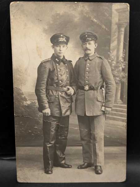 AK Ansichtskarte Postkarte Feldpost Kaiserliche Marine Leder Uniform RAR