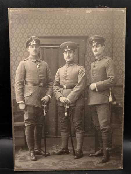 CDV 3 Soldaten Vizefeldwebel Bayern alle mit Eiserne Kreuz EK2 Pfalz Militaria